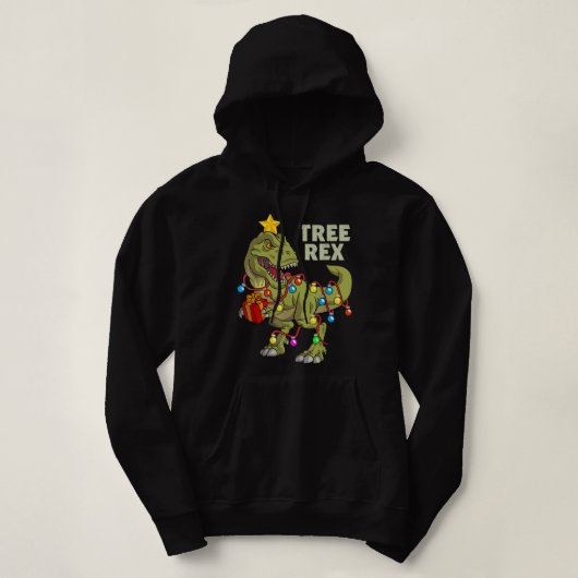 Kerstmis Kinder jongens Mannen kerstlampjes Hoodie (Design voorkant)