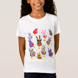 Kerstmis Kinder T-Shirt Speelgoed Deers met Bells
