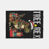 Kerstmis Kinderen Dinosaurus Boom Rex Xmas Trex Pe Fleece Deken (Voorkant (Horizontaal))