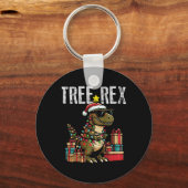 Kerstmis Kinderen Dinosaurus Boom Rex Xmas Trex Pe Sleutelhanger (Voorkant)