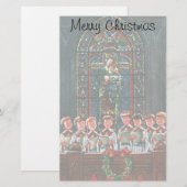 Kerstmis Kinderzangkoor in de Kerk Briefpapier (Voorkant / Achterkant)