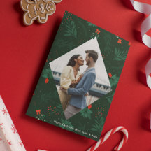 Kerstmis Kiss Mistletoe Romantic Foto Diamond