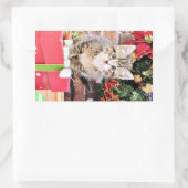 Kerstmis - Kitty Cat - Monki Rechthoekige Sticker (Tas)