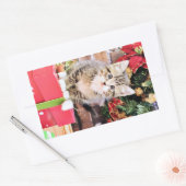 Kerstmis - Kitty Cat - Monki Rechthoekige Sticker (Envelop)