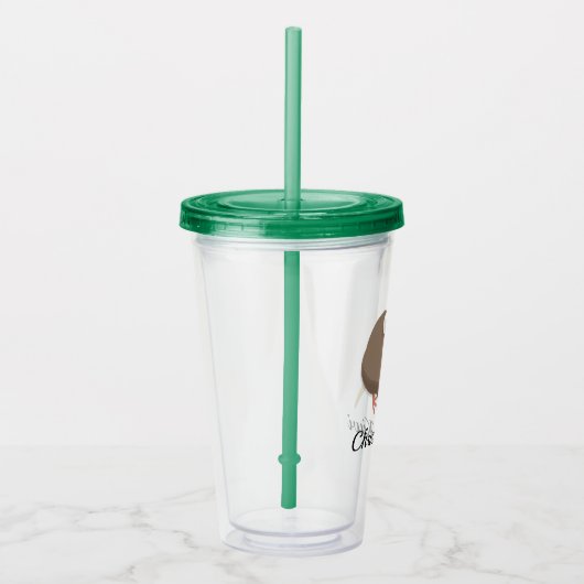 Kerstmis Kiwi Acryl Drinkbeker (Rechts)