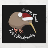 Kerstmis Kiwi Bier Etiket (Enkel label)