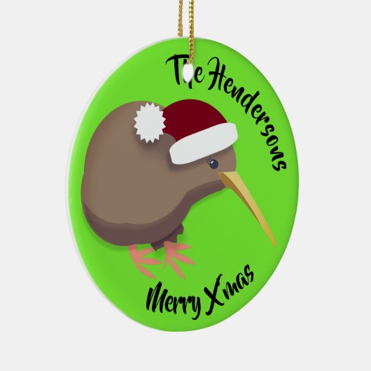 Kerstmis Kiwi Bird Keramisch Ornament (Rechts)