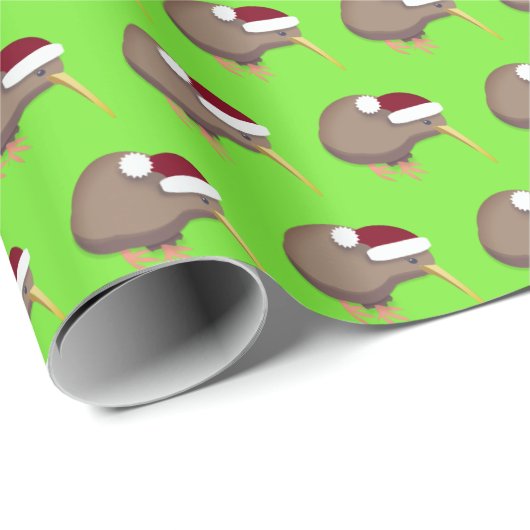 Kerstmis Kiwi Cadeaupapier (Rol Hoek)