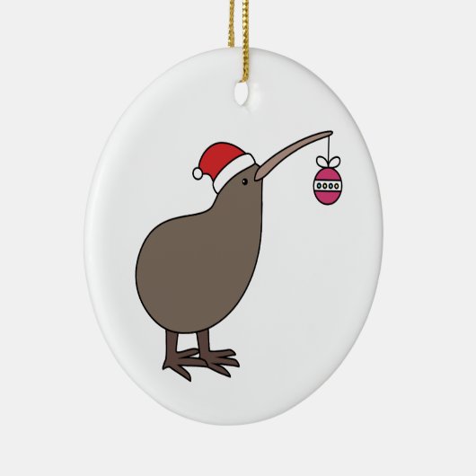 Kerstmis Kiwi Keramisch Ornament (Rechts)