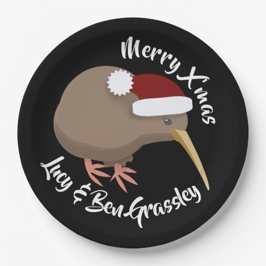 Kerstmis Kiwi Papieren Bordje (Voorkant)