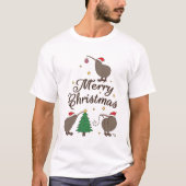 Kerstmis Kiwi T-shirt (Voorkant)