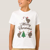 Kerstmis Kiwi T-shirt (Voorkant)
