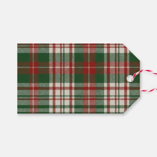 Kerstmis Klassiek Cadeaulabel (Voorkant (Horizontaal))