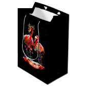 Kerstmis Klassiek Medium Cadeauzakje (Voorkant Gekanteld)