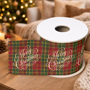 Kerstmis Klassiek Schotse Plaid Grosgrain Lint