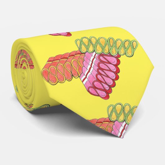 Kerstmis Klassiek Snoep Novelty Holiday Stropdas (Opgerold)