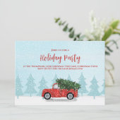 Kerstmis Klassieke Rode Vrachtwagen Partij Kaart (Staand voorkant)