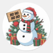 Kerstmis, Klassieke Round Sticker (Voorkant)