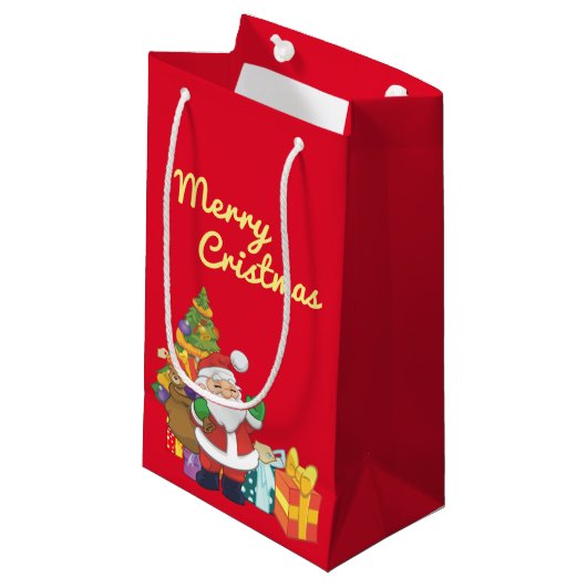 Kerstmis Klein Cadeauzakje (Voorkant Gekanteld)