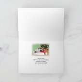 Kerstmis, Kleindochter, het Slapen Kat, het Pet Feestdagen Kaart (Binnen)