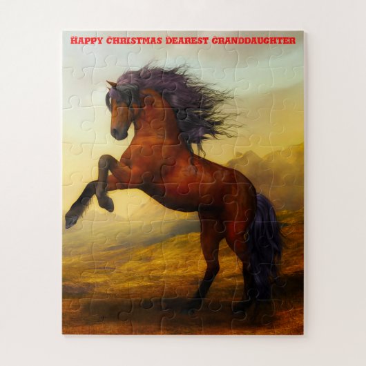 Kerstmis kleindochter. legpuzzel (Verticaal)
