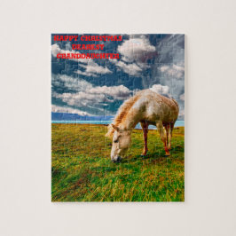 Kerstmis kleindochter. legpuzzel