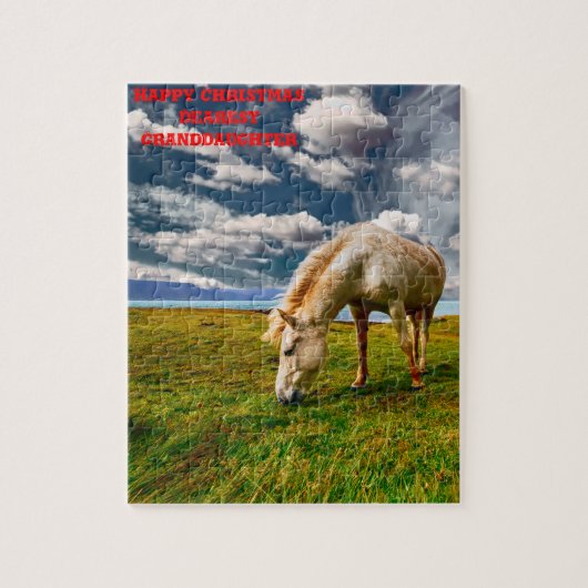 Kerstmis kleindochter. legpuzzel (Verticaal)