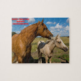 Kerstmis kleindochter. legpuzzel
