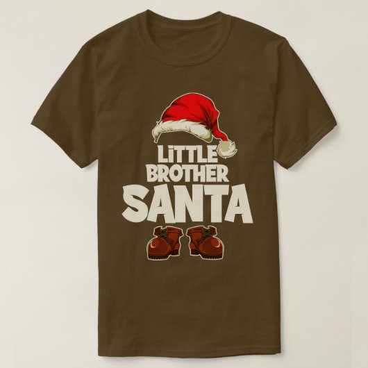 Kerstmis Kleine broeder kerstkerstman T-shirt (Design voorkant)