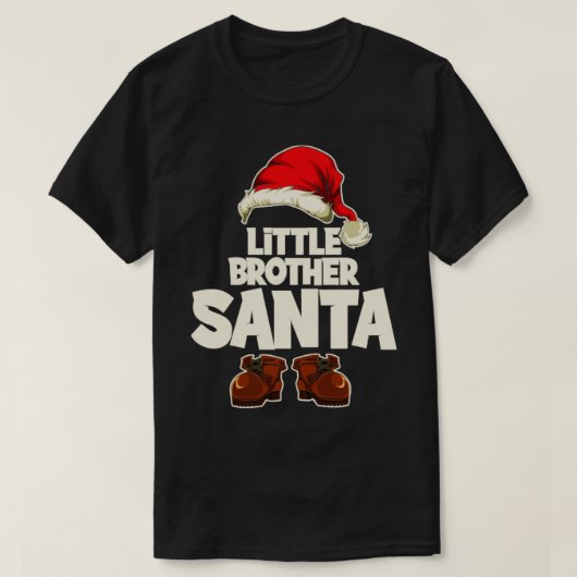 Kerstmis Kleine broeder kerstkerstman T-shirt (Design voorkant)