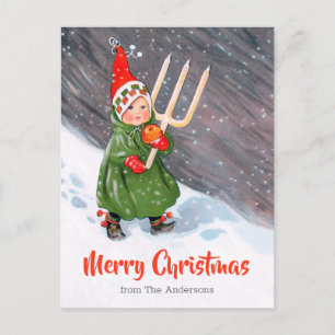 Kerstmis Kleine sneeuwkaarsen CC0319 Briefkaart