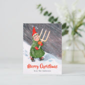 Kerstmis Kleine sneeuwkaarsen CC0319 Briefkaart (Staand voorkant)