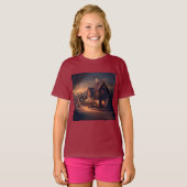 Kerstmis kleine stad 6 t-shirt (Voorkant volledig)