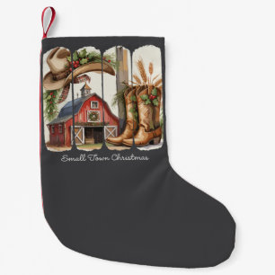 Kerstmis Kleine Stad Retro Western Cowgirl Laarzen Kerstsok