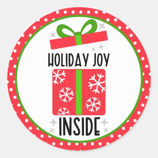 Kerstmis Kleine Zakelijke Sticker (Voorkant)