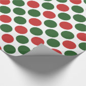 Kerstmis Kleuren Polka Dot Cadeaupapier (Hoek)
