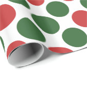 Kerstmis Kleuren Polka Dot Cadeaupapier (Rol Hoek)