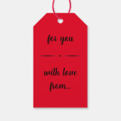 Kerstmis, kleurrijk, kerstboom, rood, groen cadeaulabel (Achterkant)