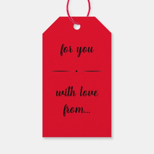 Kerstmis, kleurrijk, kerstboom, rood, groen cadeaulabel (Achterkant)