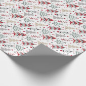 Kerstmis, kleurrijk, kerstboom, rood, groen cadeaupapier (Hoek)