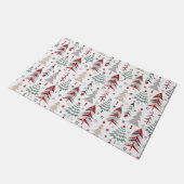 Kerstmis, kleurrijk, kerstboom, rood, groen deurmat (Schuin)