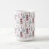 Kerstmis, kleurrijk, kerstboom, rood, groen koffiemok (Center)