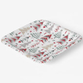 Kerstmis, kleurrijk, kerstboom, rood, groen papieren bordje (Gebogen)