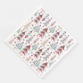 Kerstmis, kleurrijk, kerstboom, rood, groen servet (Hoek)