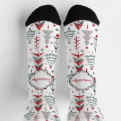 Kerstmis, kleurrijk, kerstboom, rood, groen sokken (Top)