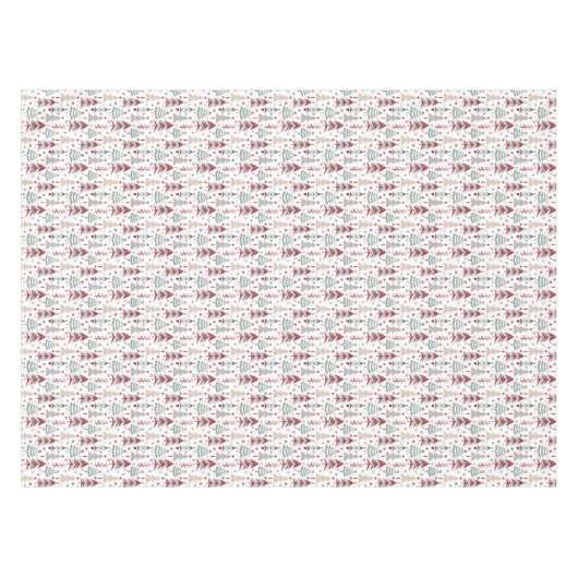 Kerstmis, kleurrijk, kerstboom, rood, groen tafelkleed (Voorkant (Horizontaal))