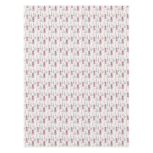 Kerstmis, kleurrijk, kerstboom, rood, groen tafelkleed (Voorkant)