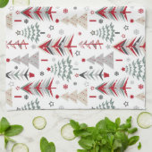 Kerstmis, kleurrijk, kerstboom, rood, groen theedoek (Gevouwen)