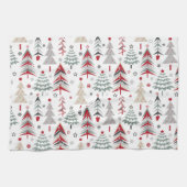 Kerstmis, kleurrijk, kerstboom, rood, groen theedoek (Horizontaal)