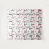 Kerstmis, kleurrijk, kerstboom, rood, groen wandkleed (Voorkant (horizontaal))